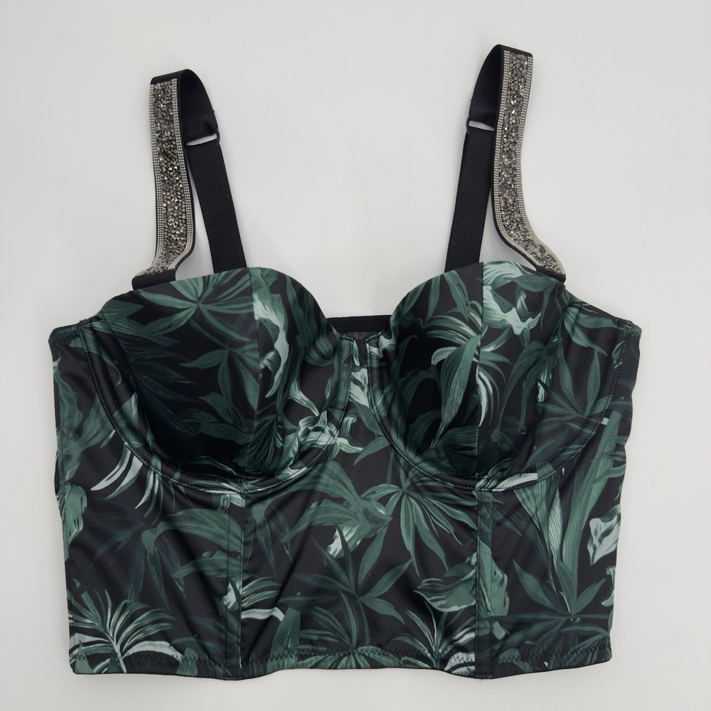 Victoria's Secret Very Sexy Lightly‎ Lined Shine Strap Long Line Bra Top 36C NEW